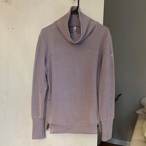 ALO Yoga Lavender Cowl Neck Fleece Pullover- Size XS